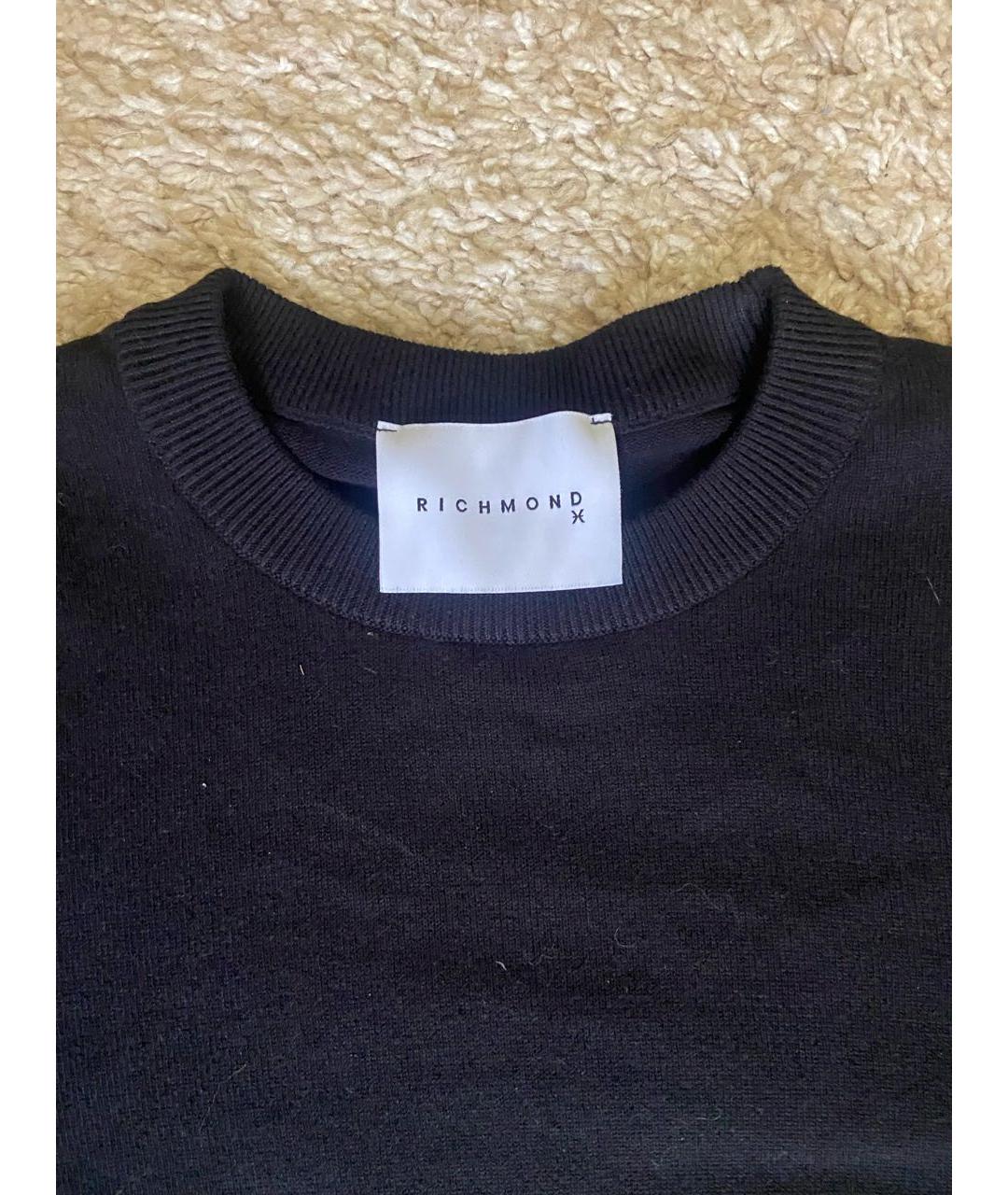 JOHN RICHMOND Черный хлопковый джемпер / свитер, фото 3