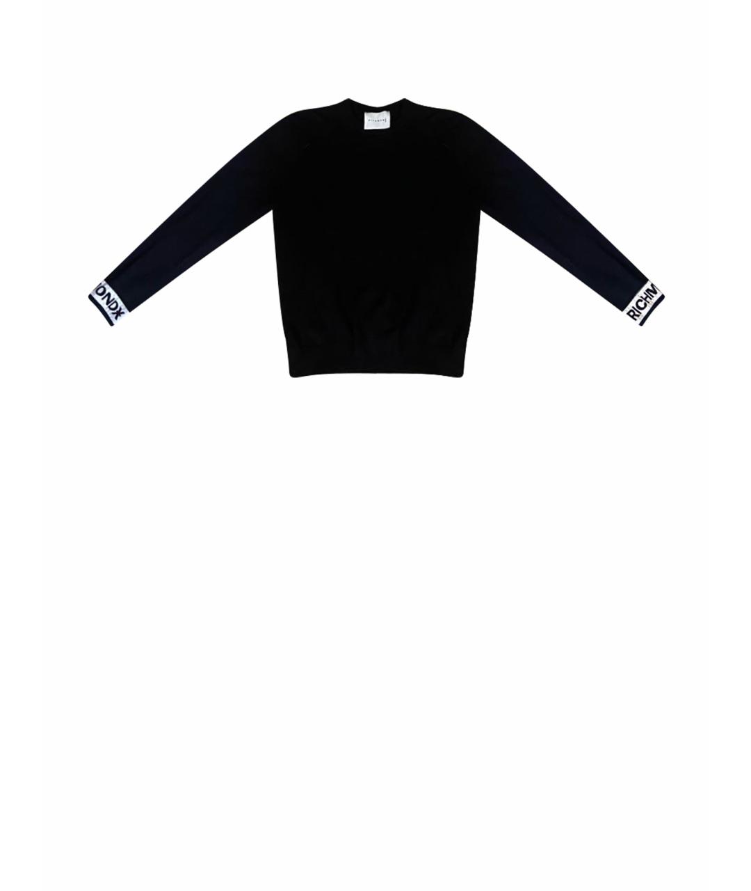 JOHN RICHMOND Черный хлопковый джемпер / свитер, фото 1