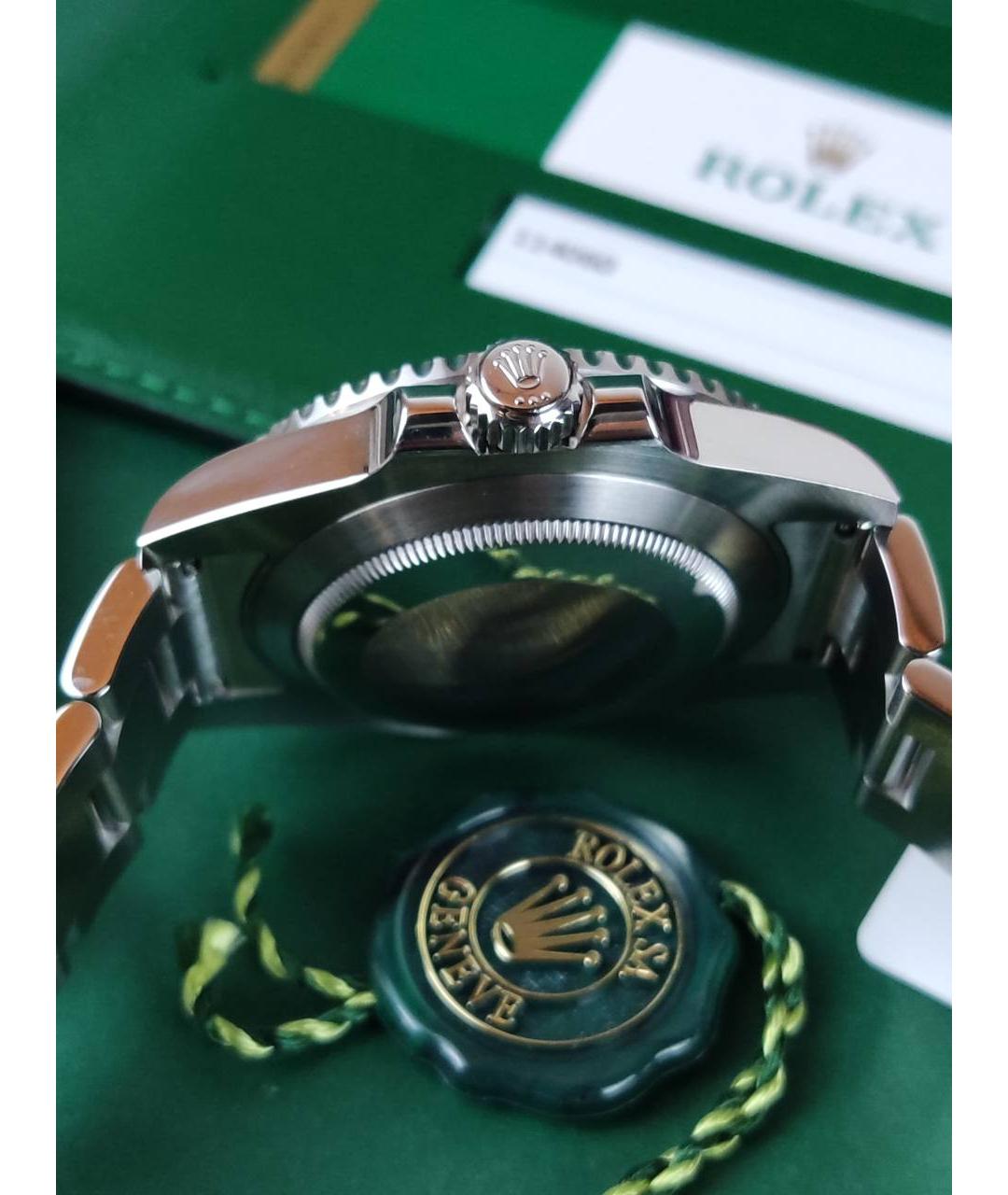 ROLEX Черные металлические часы, фото 4