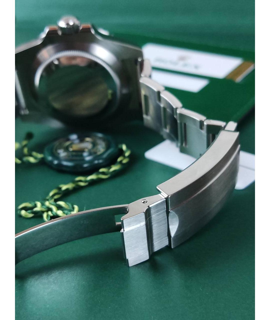 ROLEX Черные металлические часы, фото 5