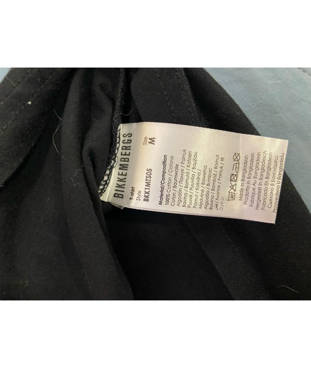 BIKKEMBERGS Черная хлопковая футболка, фото 7