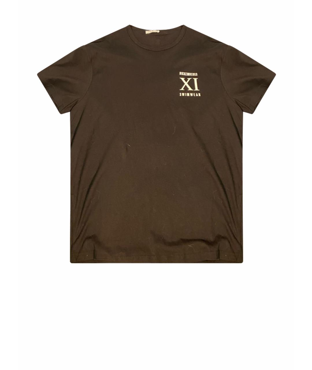 BIKKEMBERGS Черная хлопковая футболка, фото 1