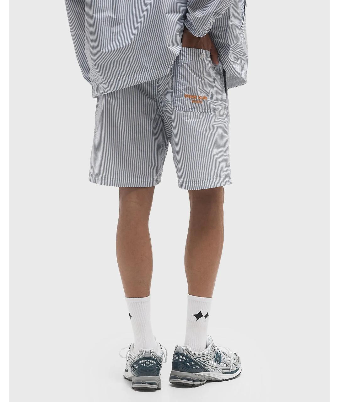 STONE ISLAND Голубые полиамидовые шорты, фото 3