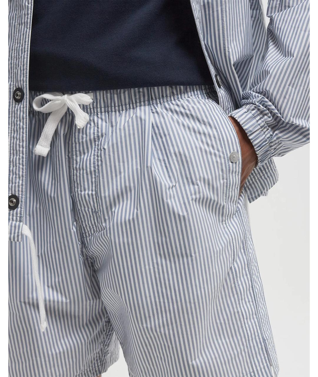 STONE ISLAND Голубые полиамидовые шорты, фото 4