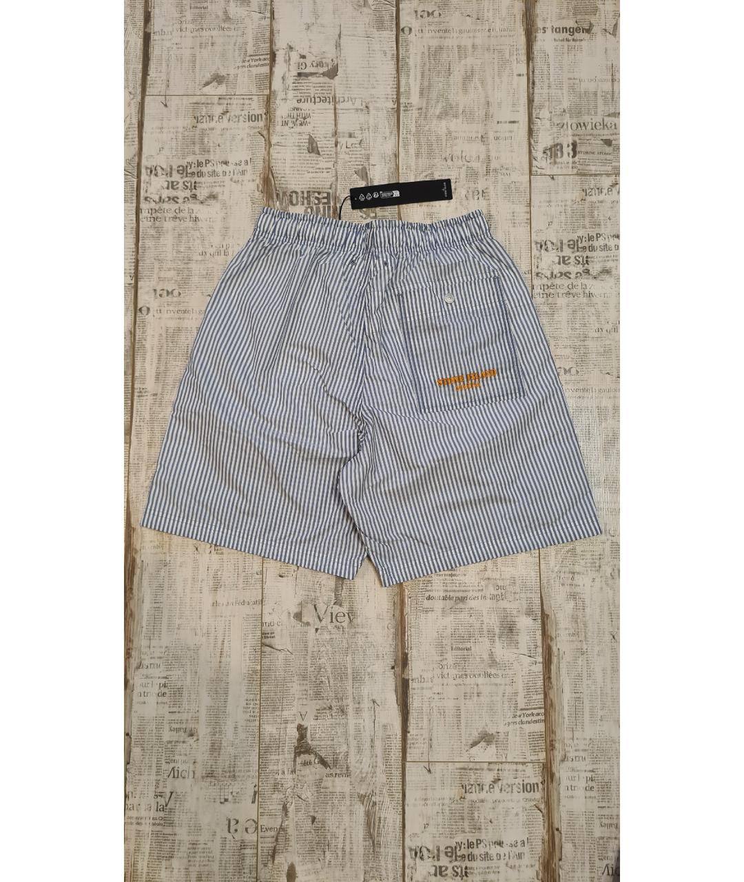 STONE ISLAND Голубые полиамидовые шорты, фото 6