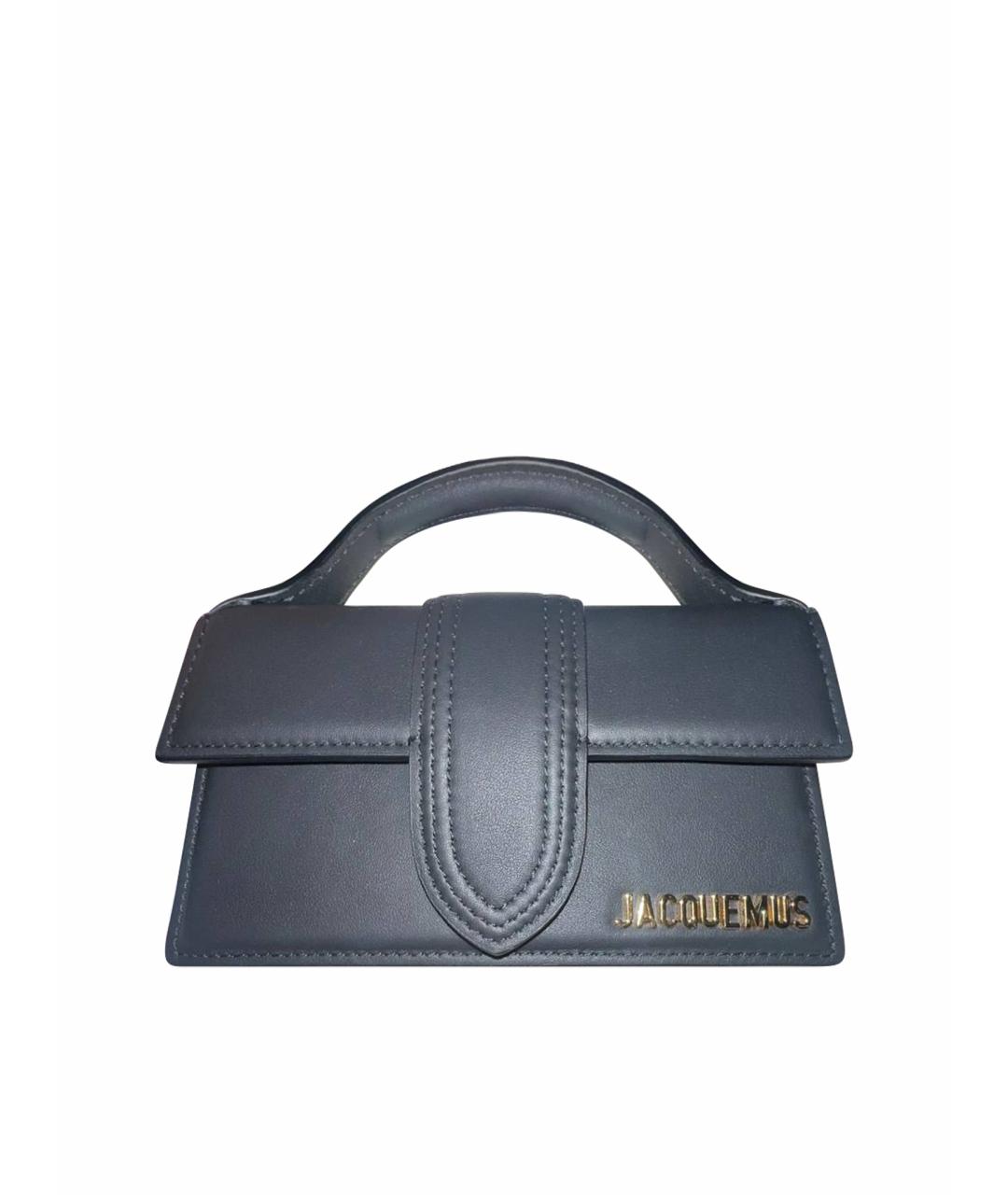 JACQUEMUS Черная кожаная сумка через плечо, фото 4
