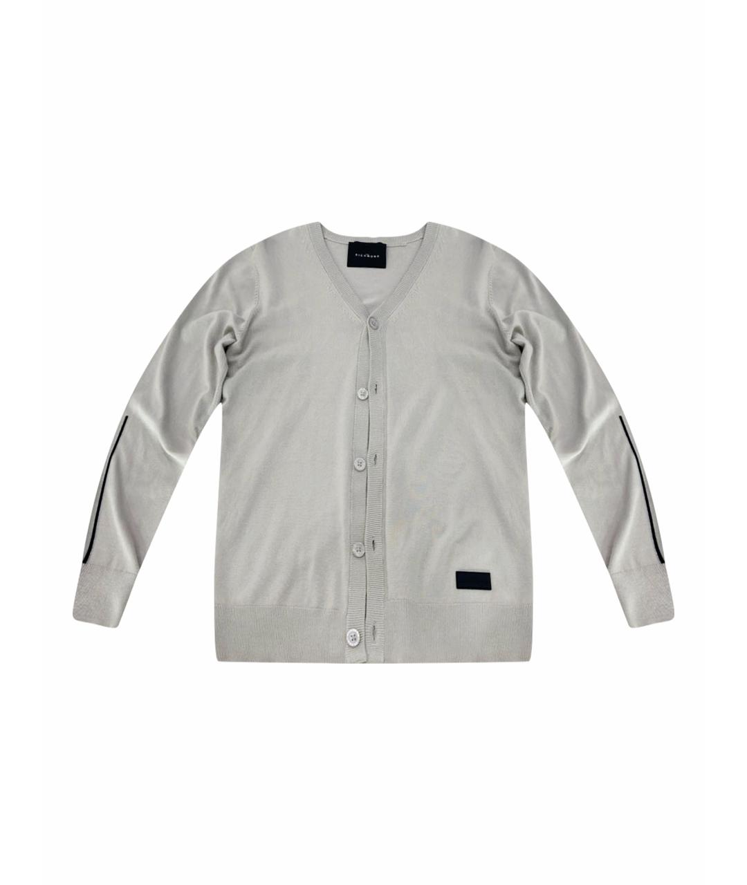 JOHN RICHMOND Серый вискозный кардиган, фото 1