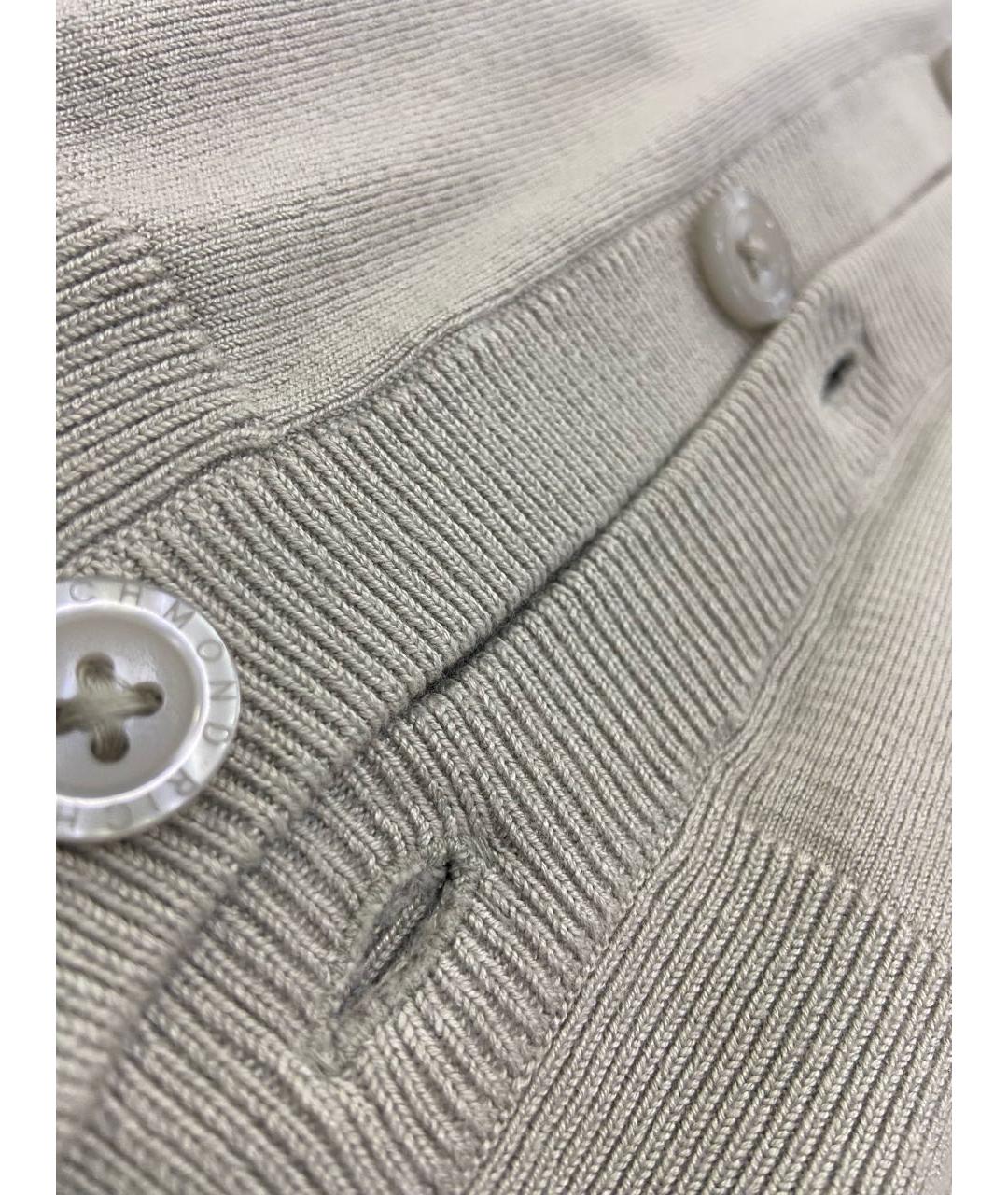 JOHN RICHMOND Серый вискозный кардиган, фото 4