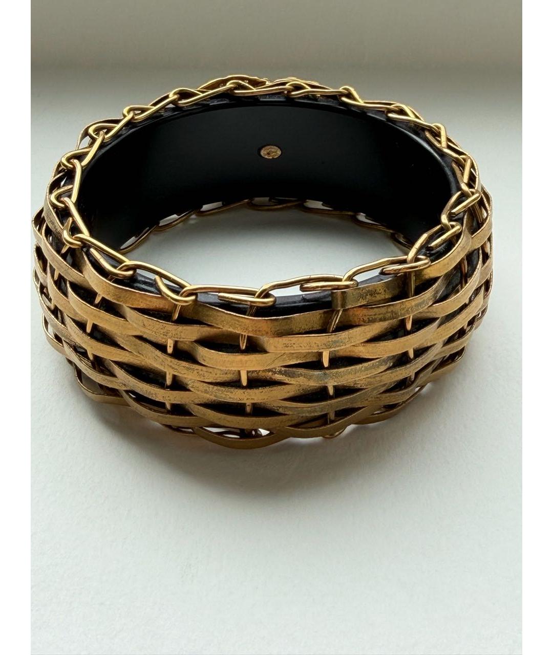 CHANEL Золотой металлический браслет, фото 2