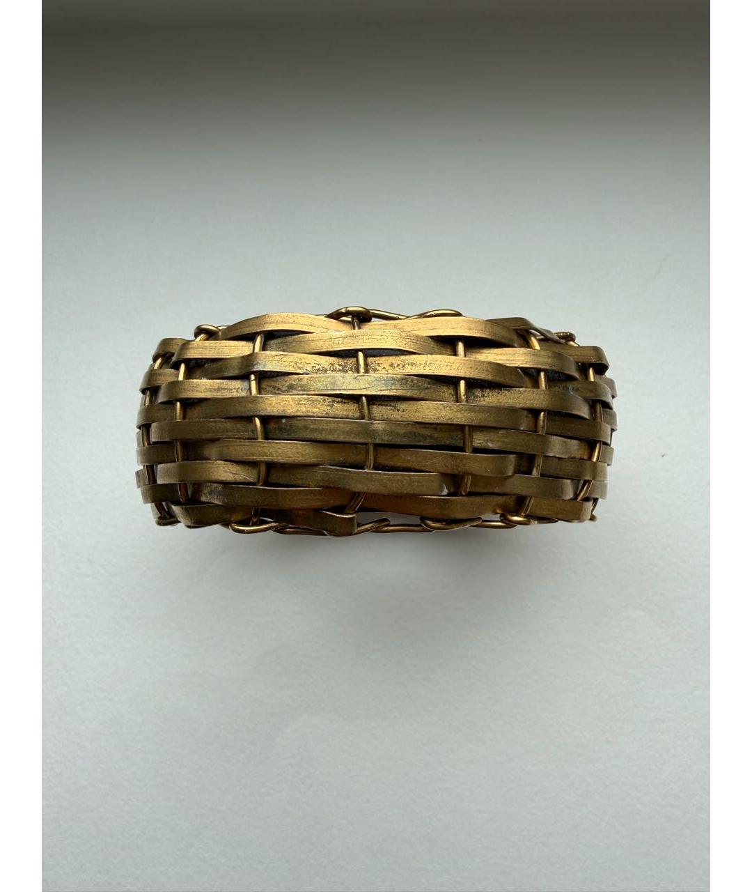 CHANEL Золотой металлический браслет, фото 6