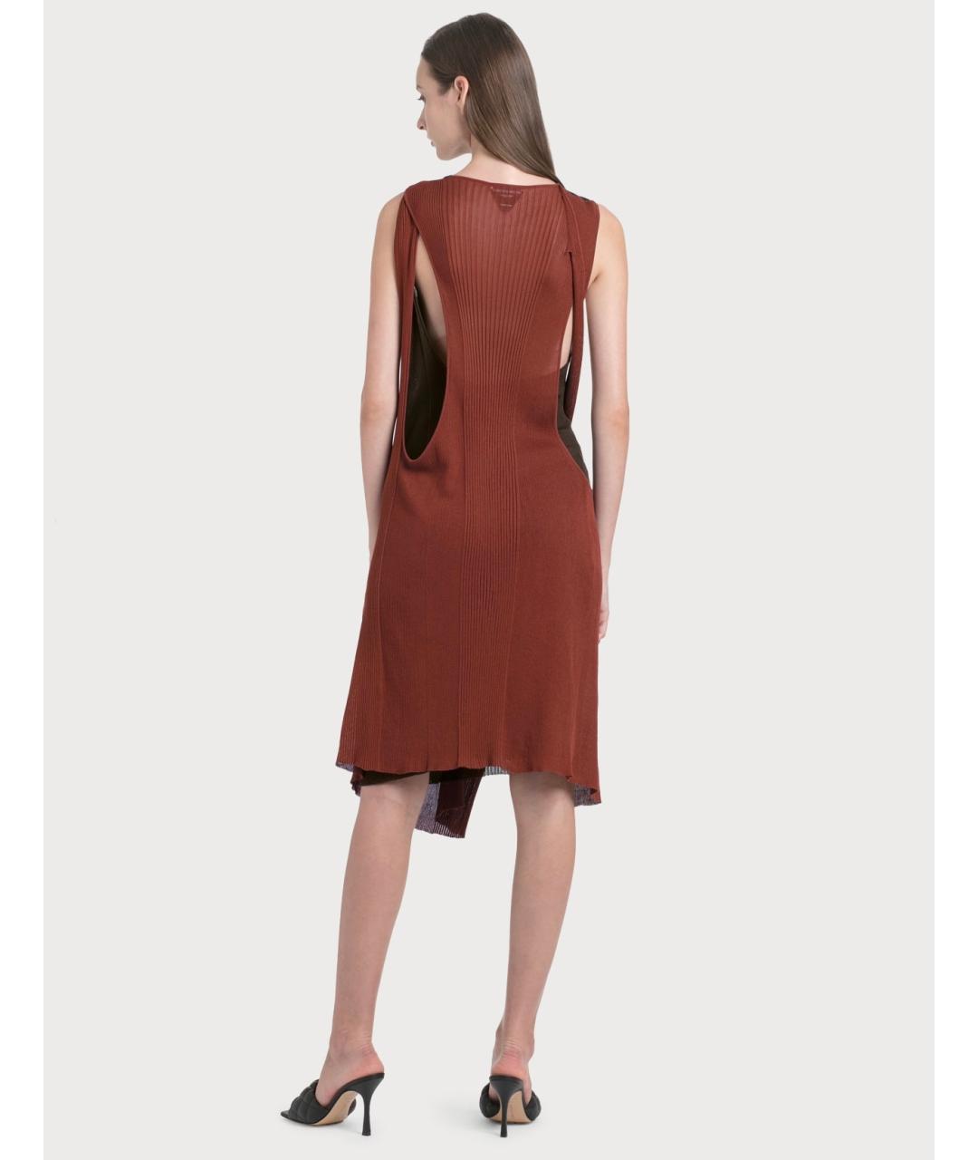 BOTTEGA VENETA Мульти хлопковое платье, фото 5