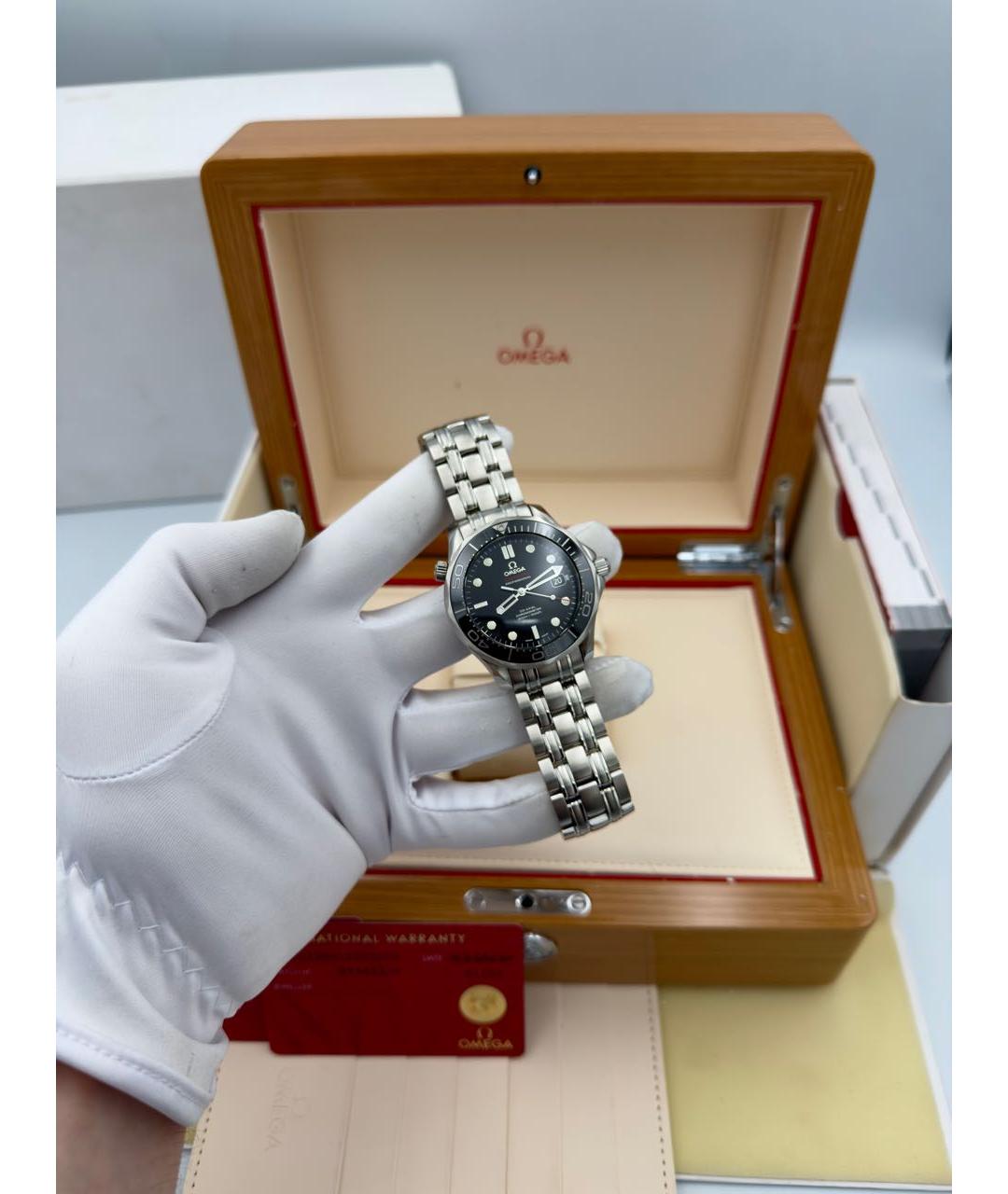 OMEGA Серебряные стальные часы, фото 2