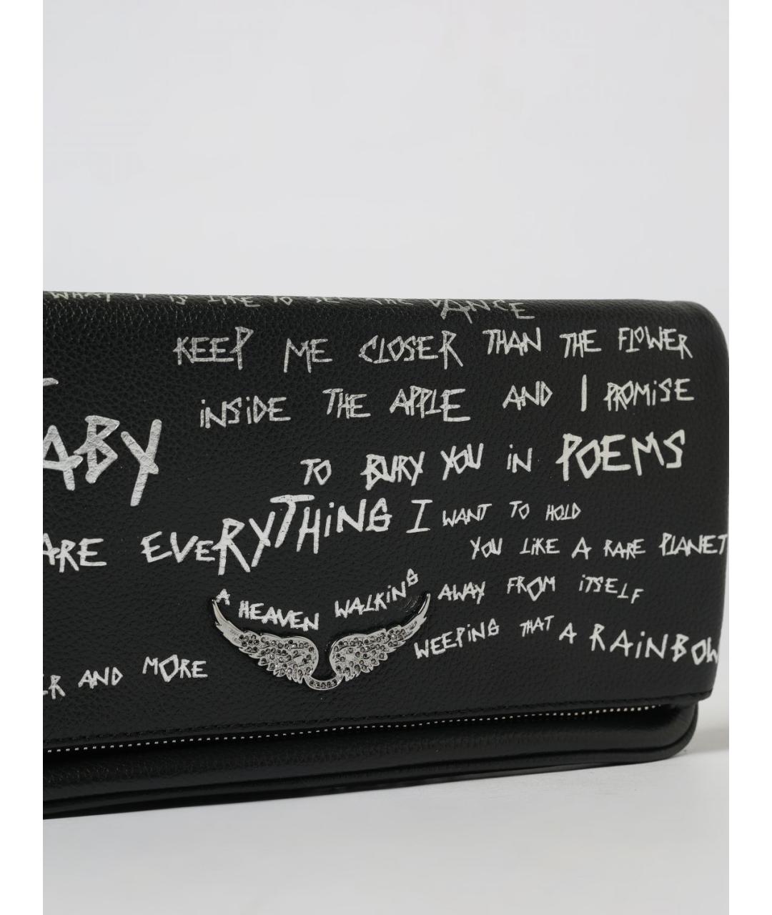 ZADIG & VOLTAIRE Черная кожаная сумка через плечо, фото 3