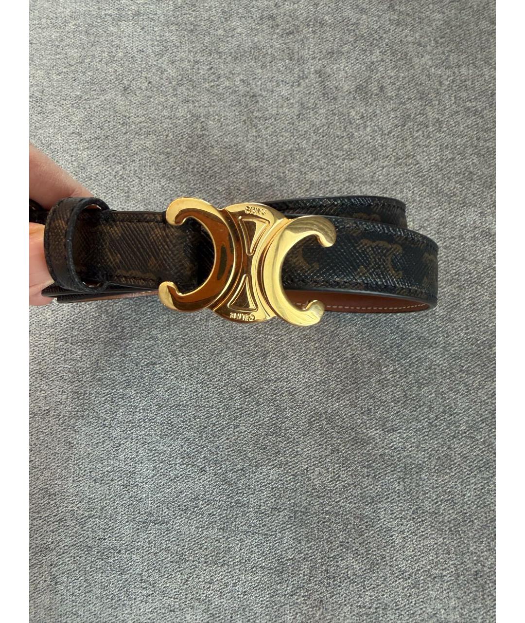 CELINE Коричневый ремень, фото 4