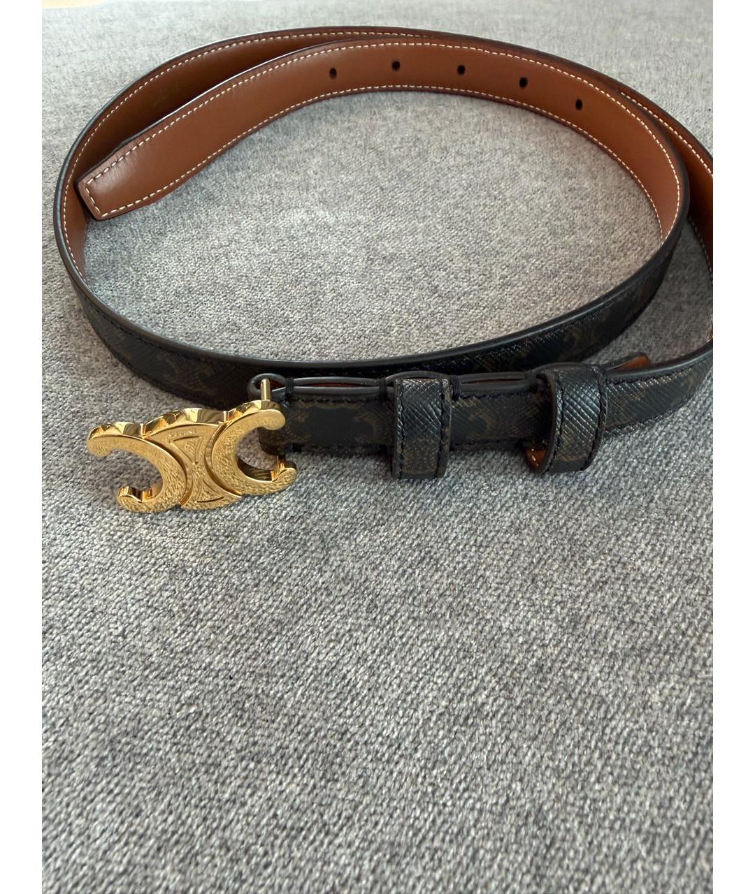 CELINE Коричневый ремень, фото 3