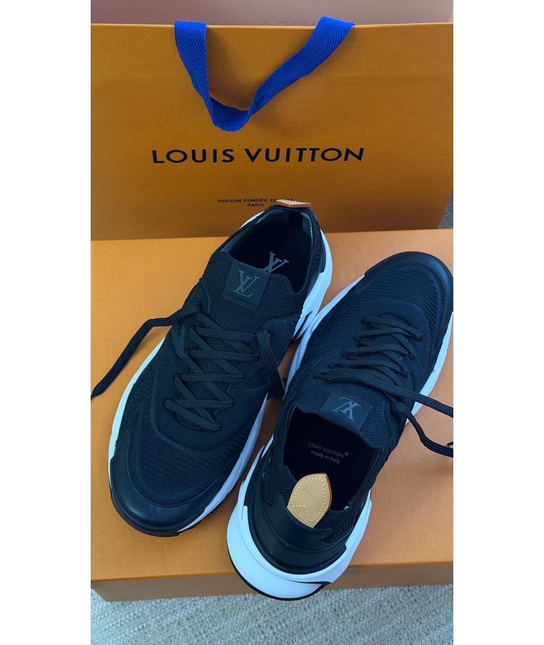 LOUIS VUITTON Черные низкие кроссовки / кеды, фото 4