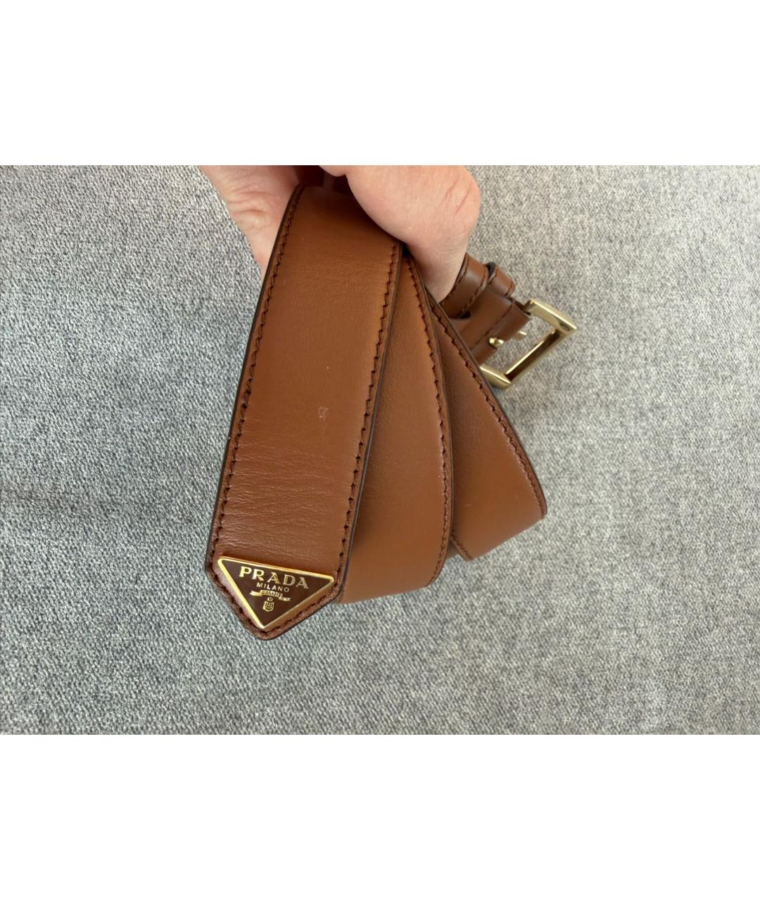 PRADA Коричневый ремень, фото 5