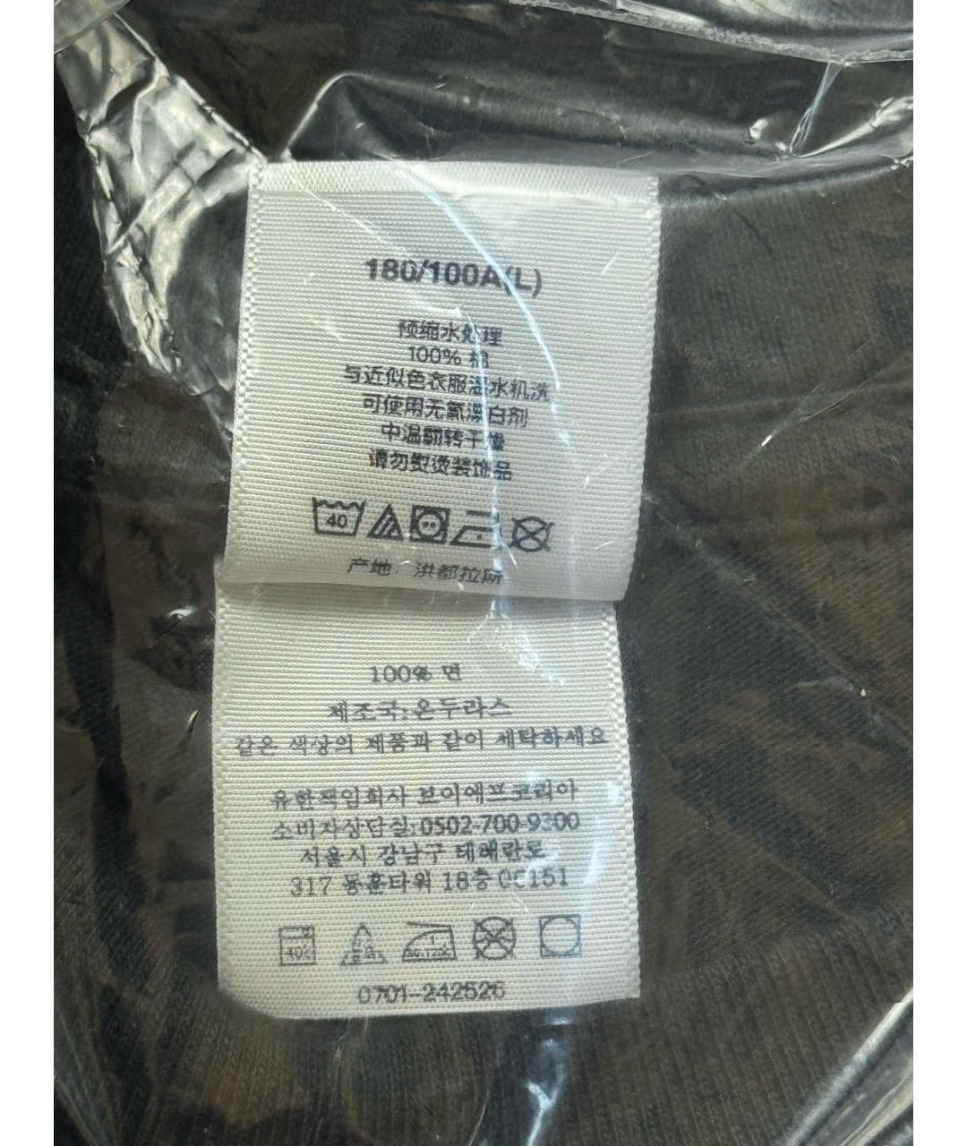 SUPREME Черная хлопковая футболка, фото 7