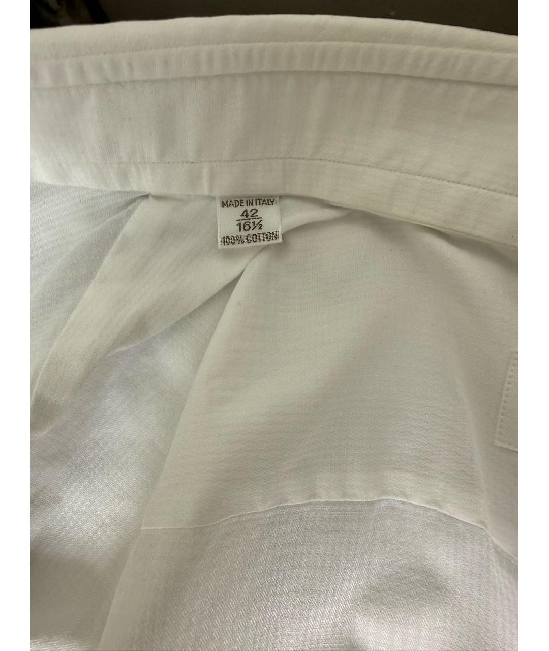 BRIONI Белая хлопковая классическая рубашка, фото 7