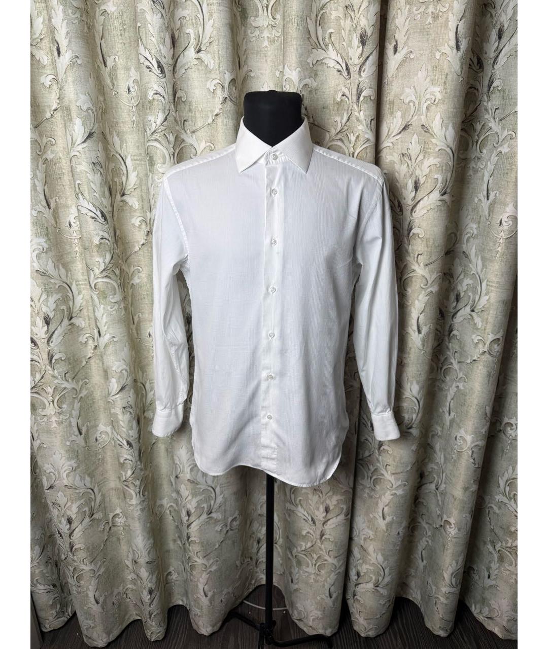 BRIONI Белая хлопковая классическая рубашка, фото 8