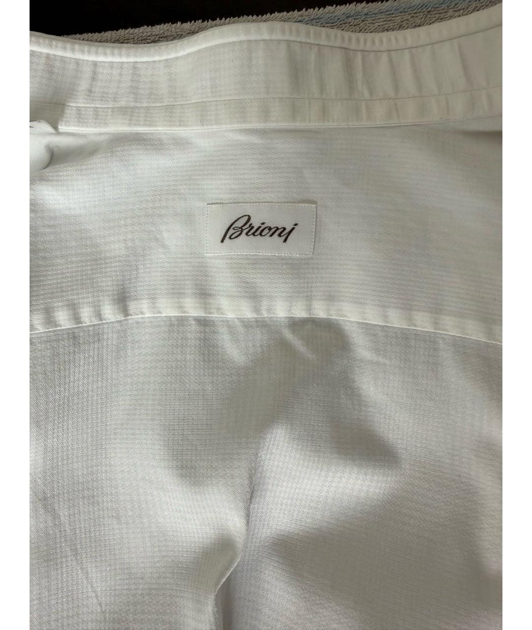 BRIONI Белая хлопковая классическая рубашка, фото 3