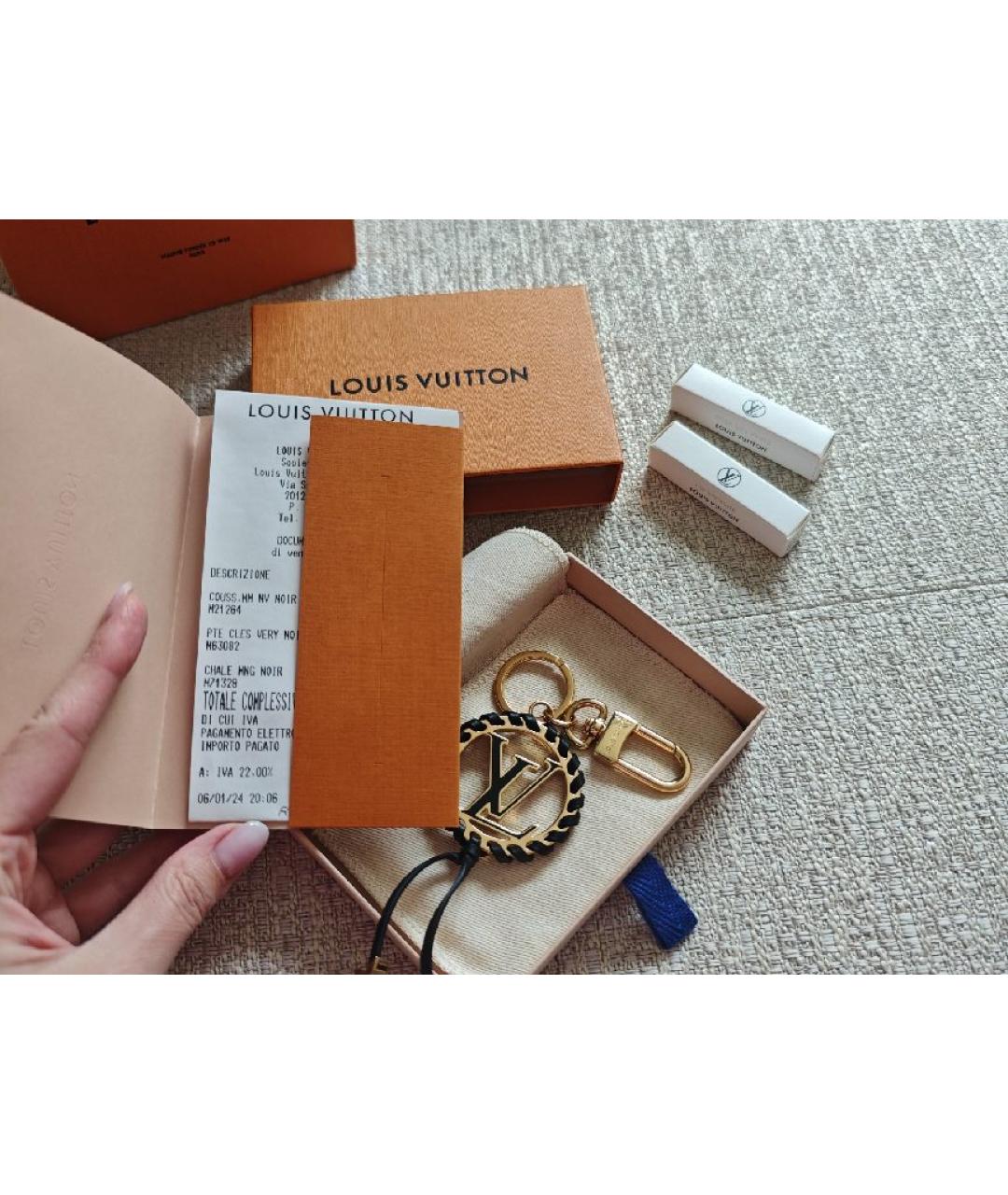 LOUIS VUITTON Черный брелок, фото 5