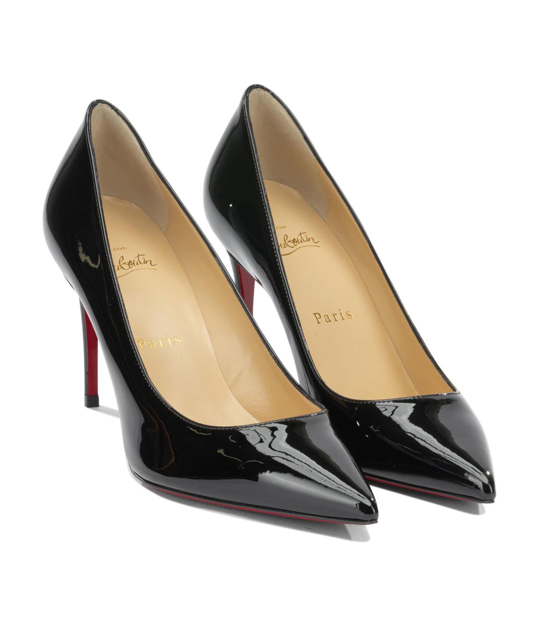 CHRISTIAN LOUBOUTIN Черные туфли из лакированной кожи, фото 2