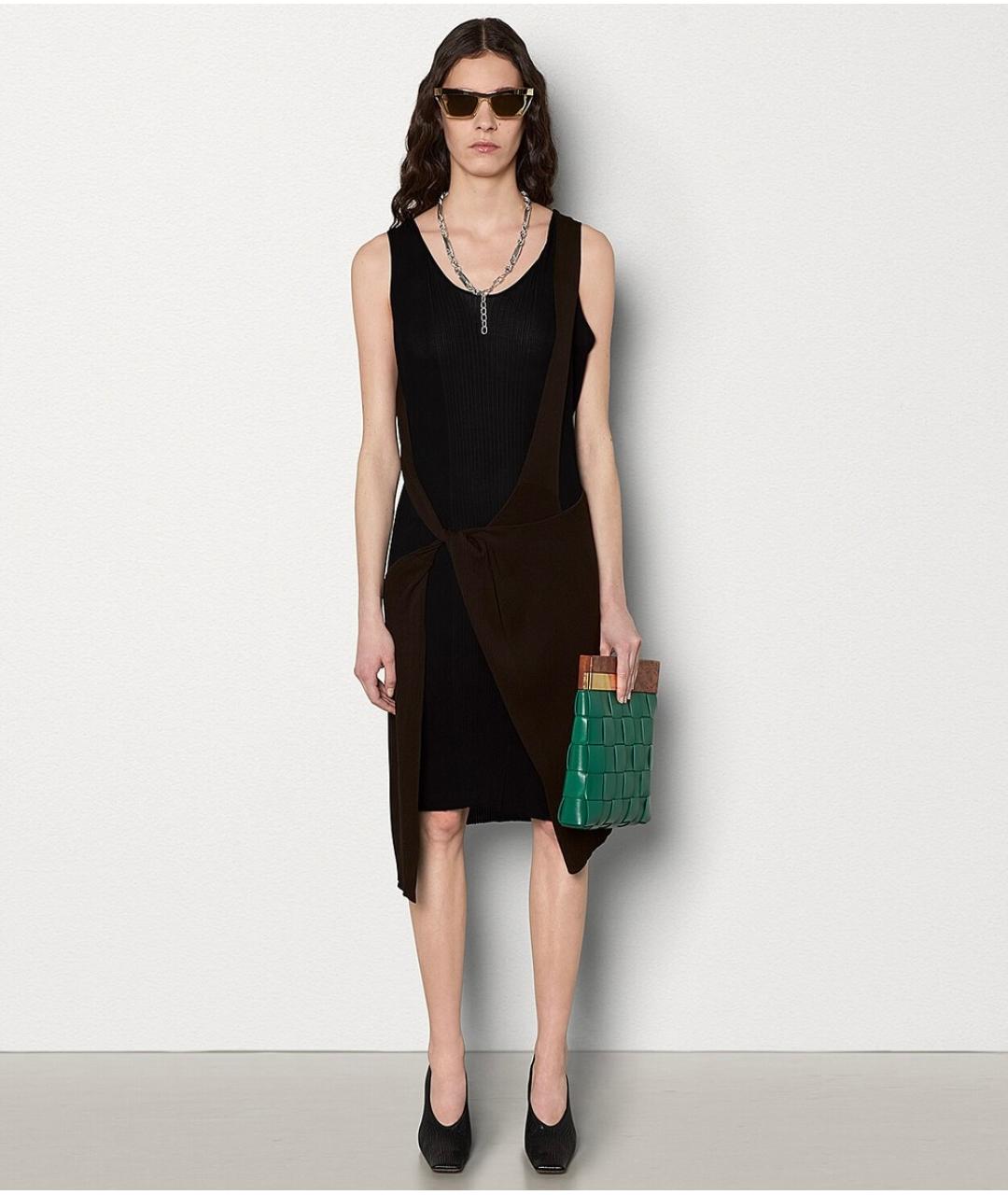 BOTTEGA VENETA Мульти хлопковое коктейльное платье, фото 5