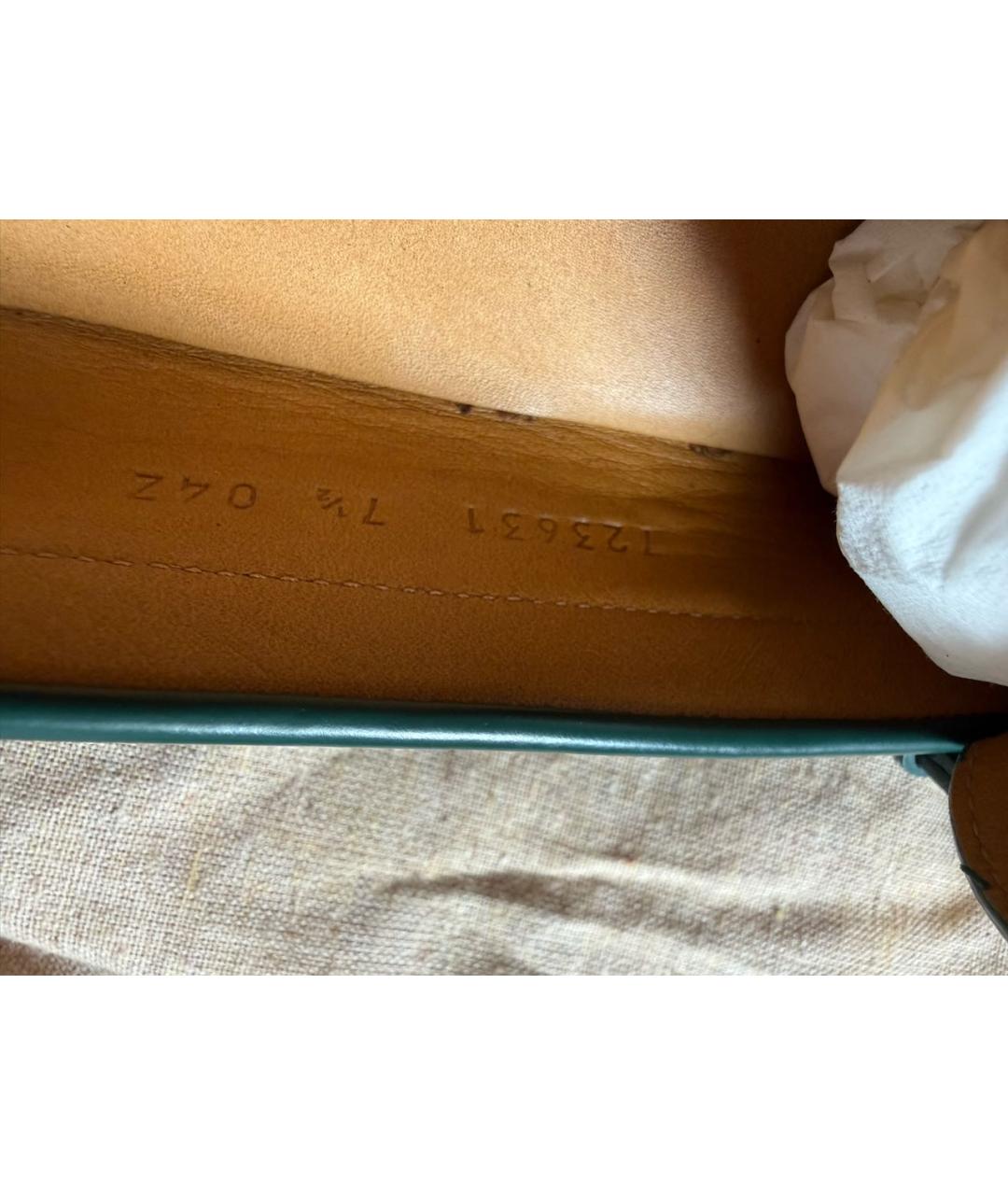 GUCCI Зеленые лоферы из лакированной кожи, фото 4