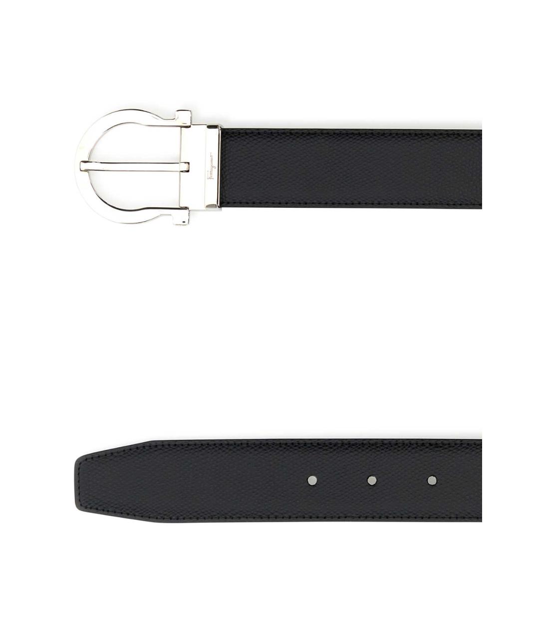 FERRAGAMO Черный кожаный ремень, фото 2