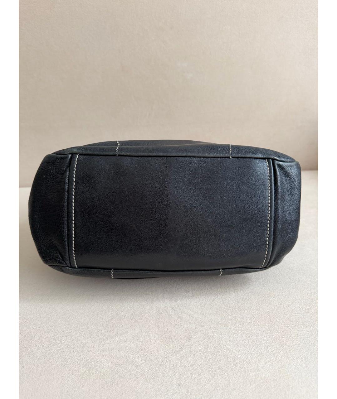 PRADA Черная кожаная сумка тоут, фото 6