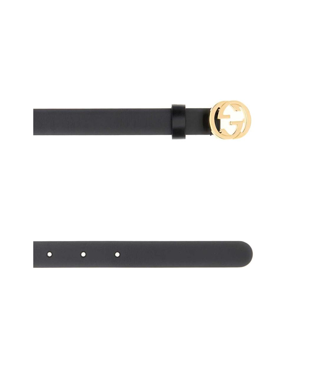 GUCCI Черный кожаный ремень, фото 2