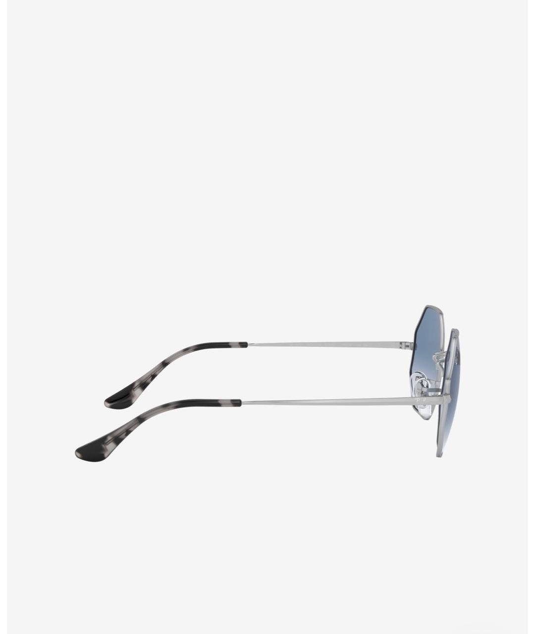 RAY BAN Голубые металлические солнцезащитные очки, фото 2