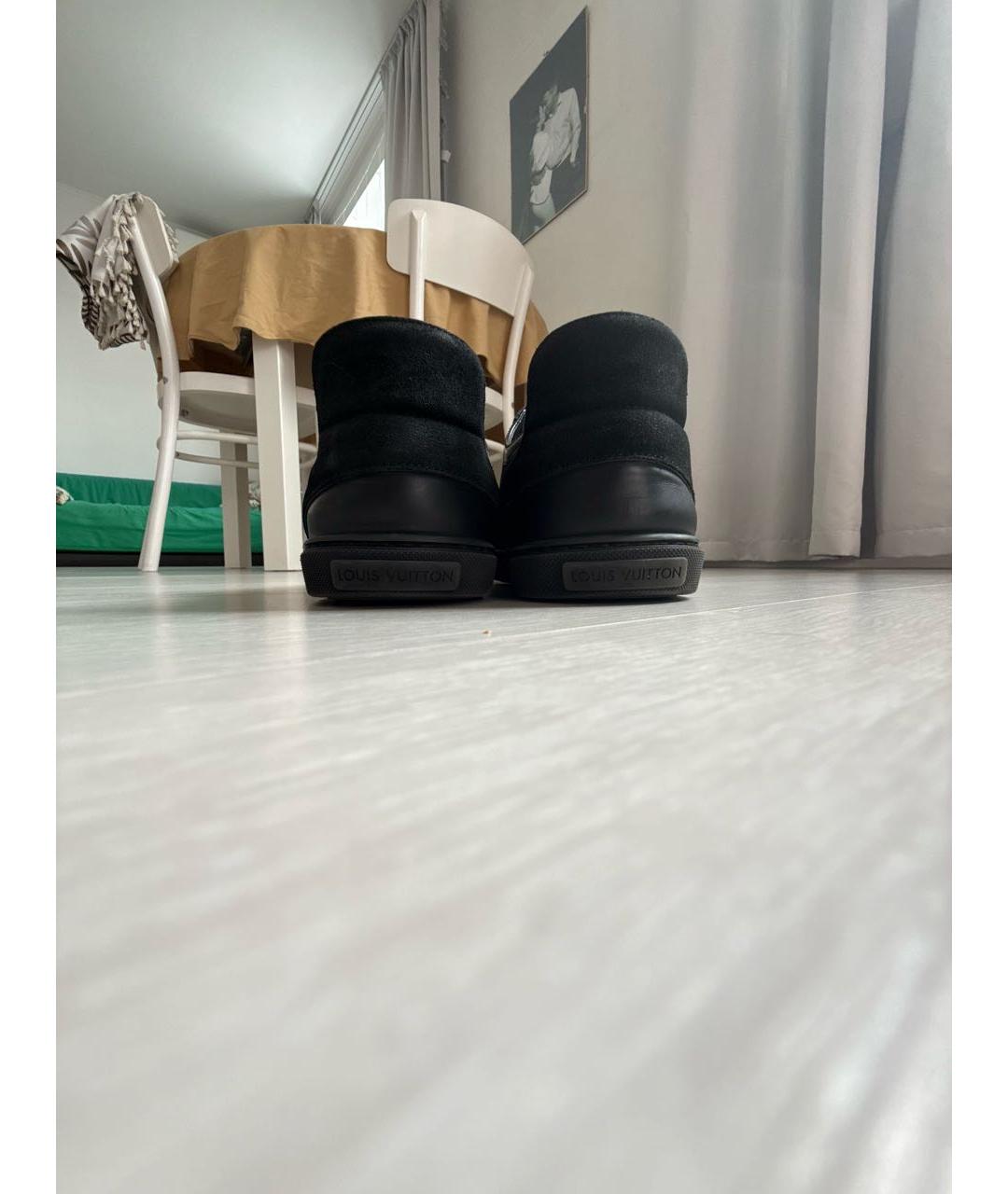 LOUIS VUITTON Черные низкие кроссовки / кеды, фото 4