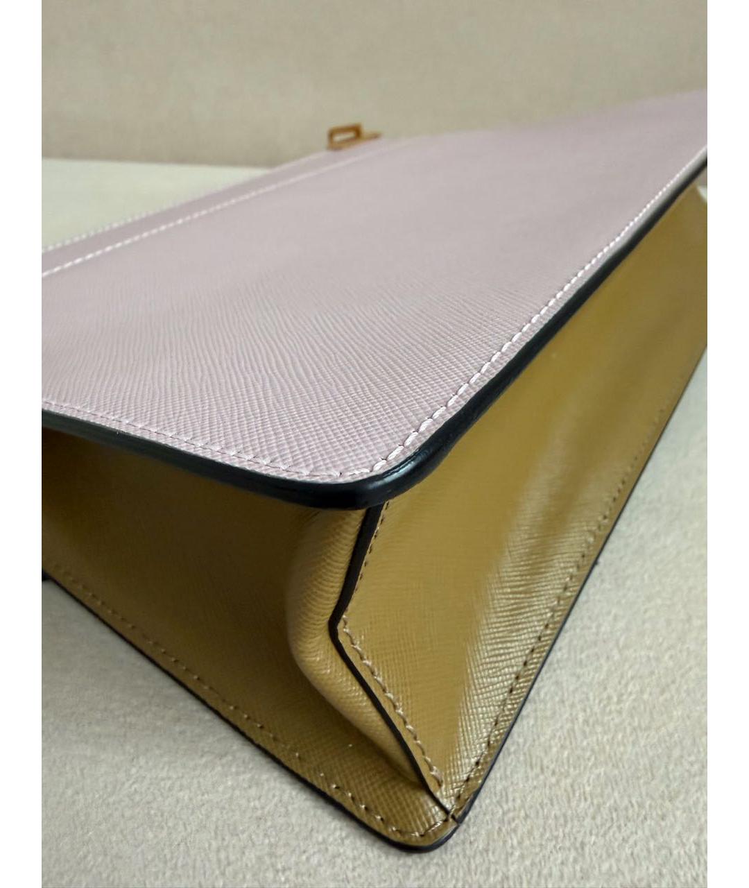 MARNI Розовая кожаная сумка через плечо, фото 6