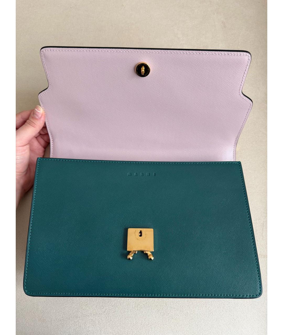 MARNI Розовая кожаная сумка через плечо, фото 7