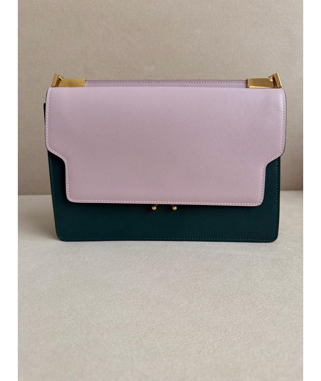 MARNI Розовая кожаная сумка через плечо, фото 9