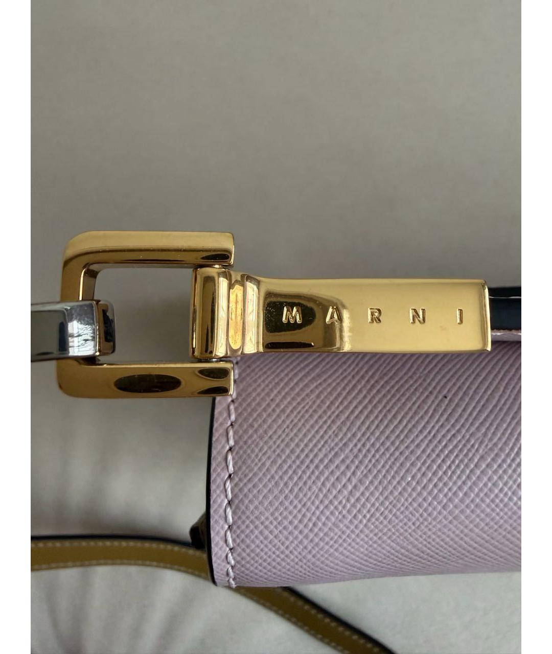 MARNI Розовая кожаная сумка через плечо, фото 8