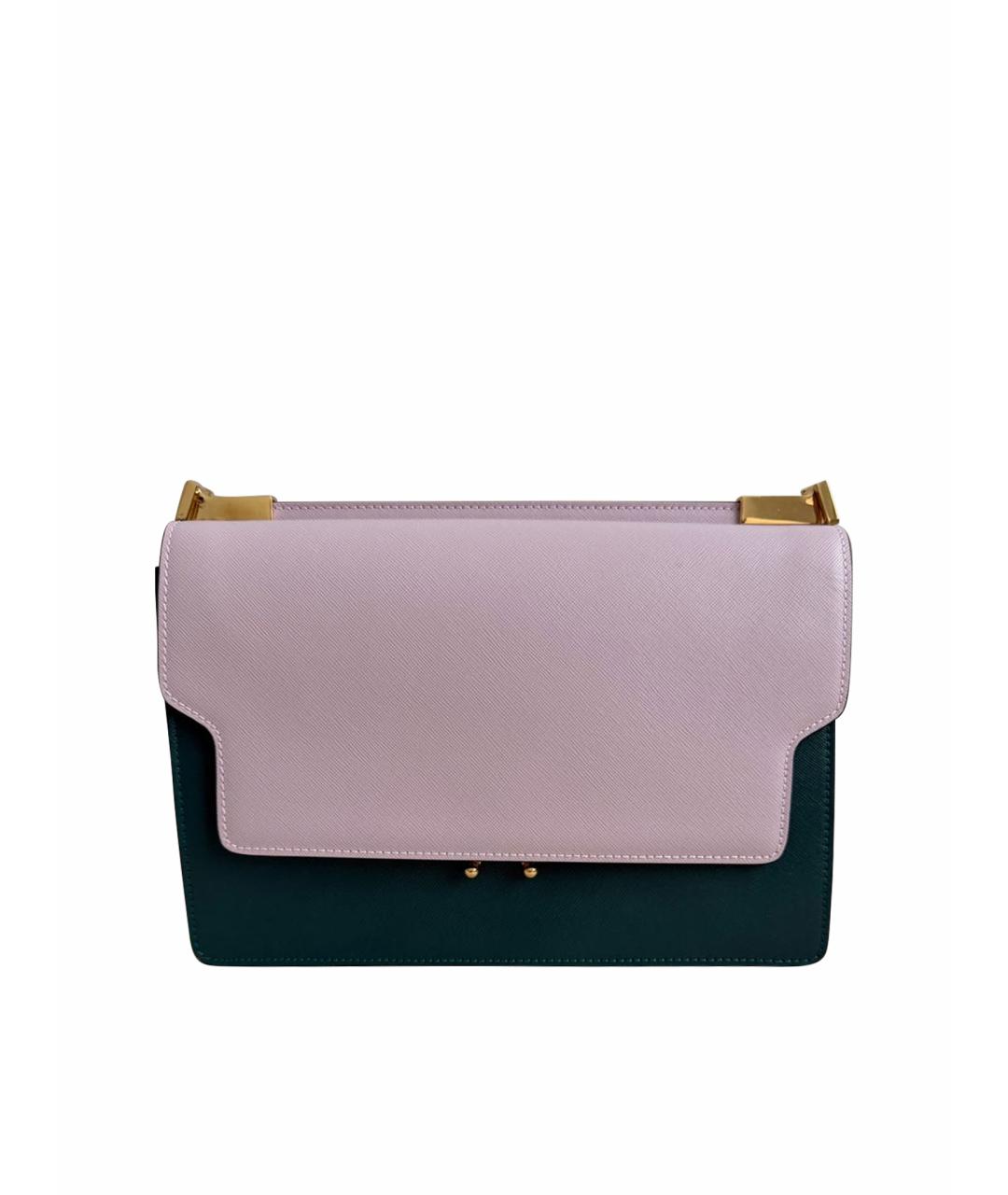 MARNI Розовая кожаная сумка через плечо, фото 1