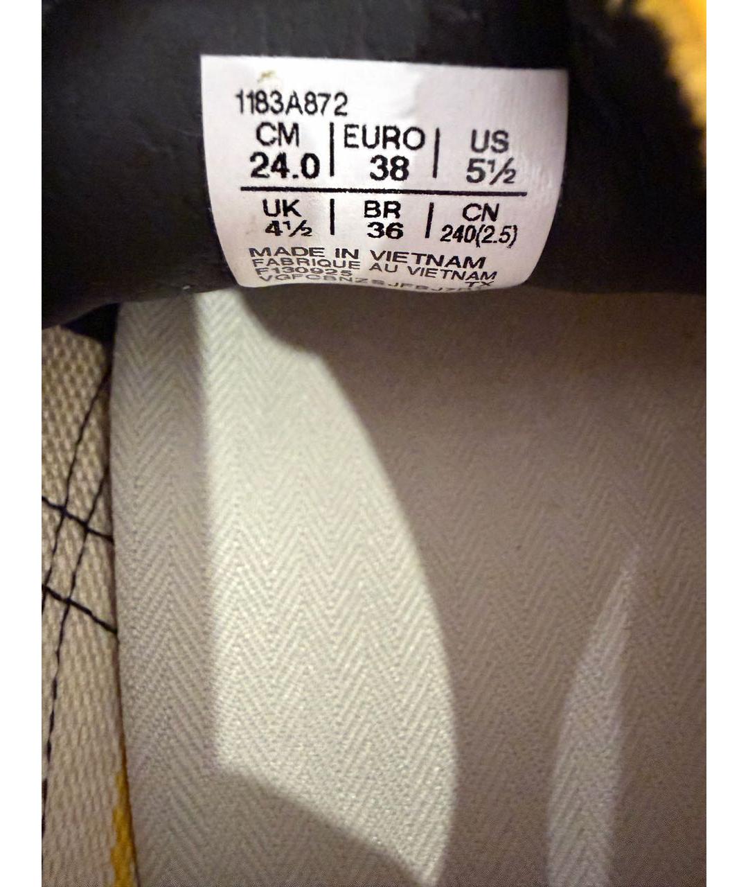 ONITSUKA TIGER Желтые кожаные кеды, фото 6