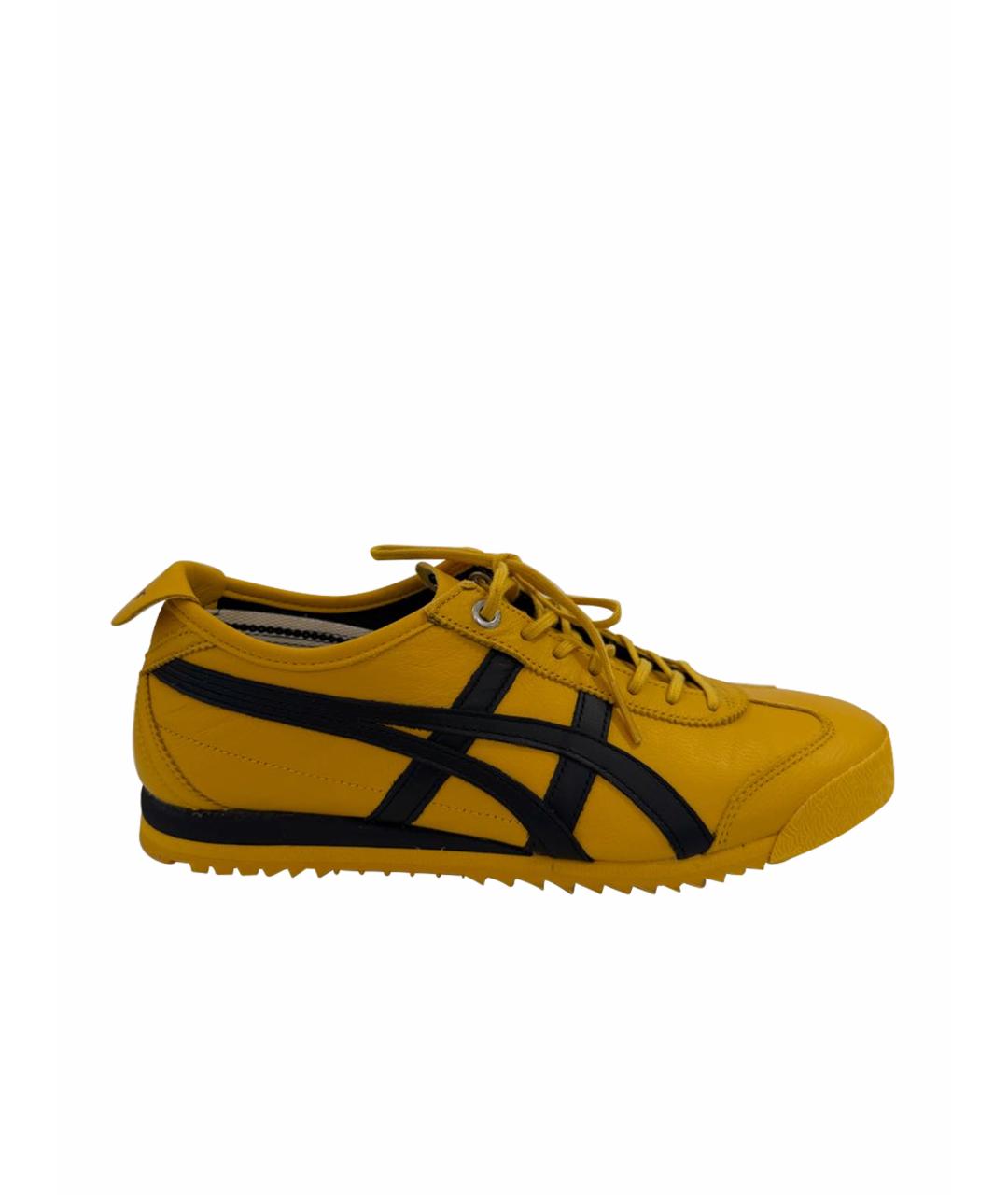 ONITSUKA TIGER Желтые кожаные кеды, фото 7