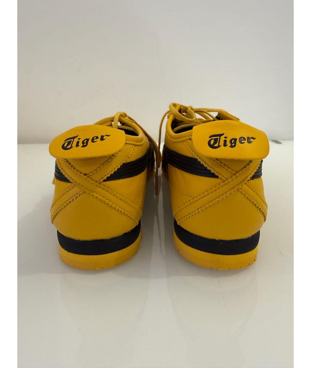 ONITSUKA TIGER Желтые кожаные кеды, фото 4