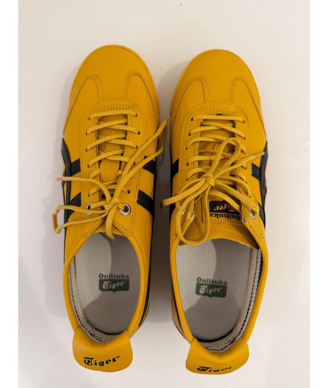 ONITSUKA TIGER Желтые кожаные кеды, фото 3