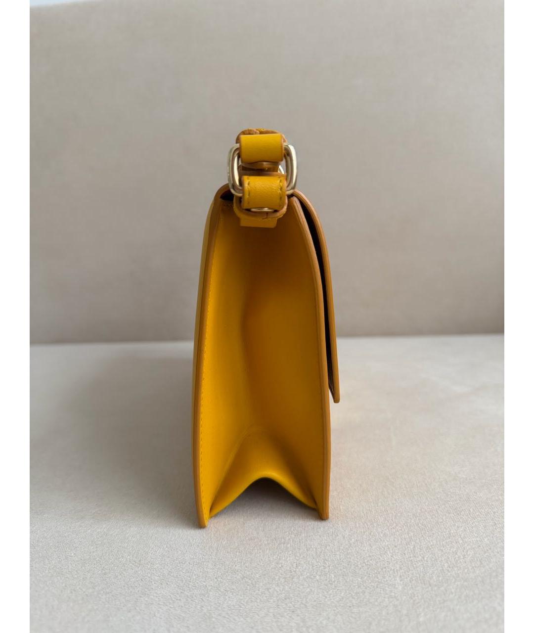 FERRAGAMO Горчичная кожаная сумка через плечо, фото 7