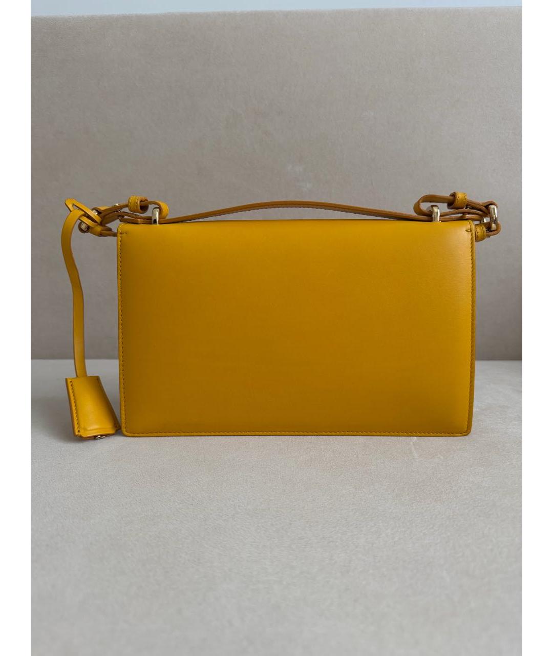 FERRAGAMO Горчичная кожаная сумка через плечо, фото 3