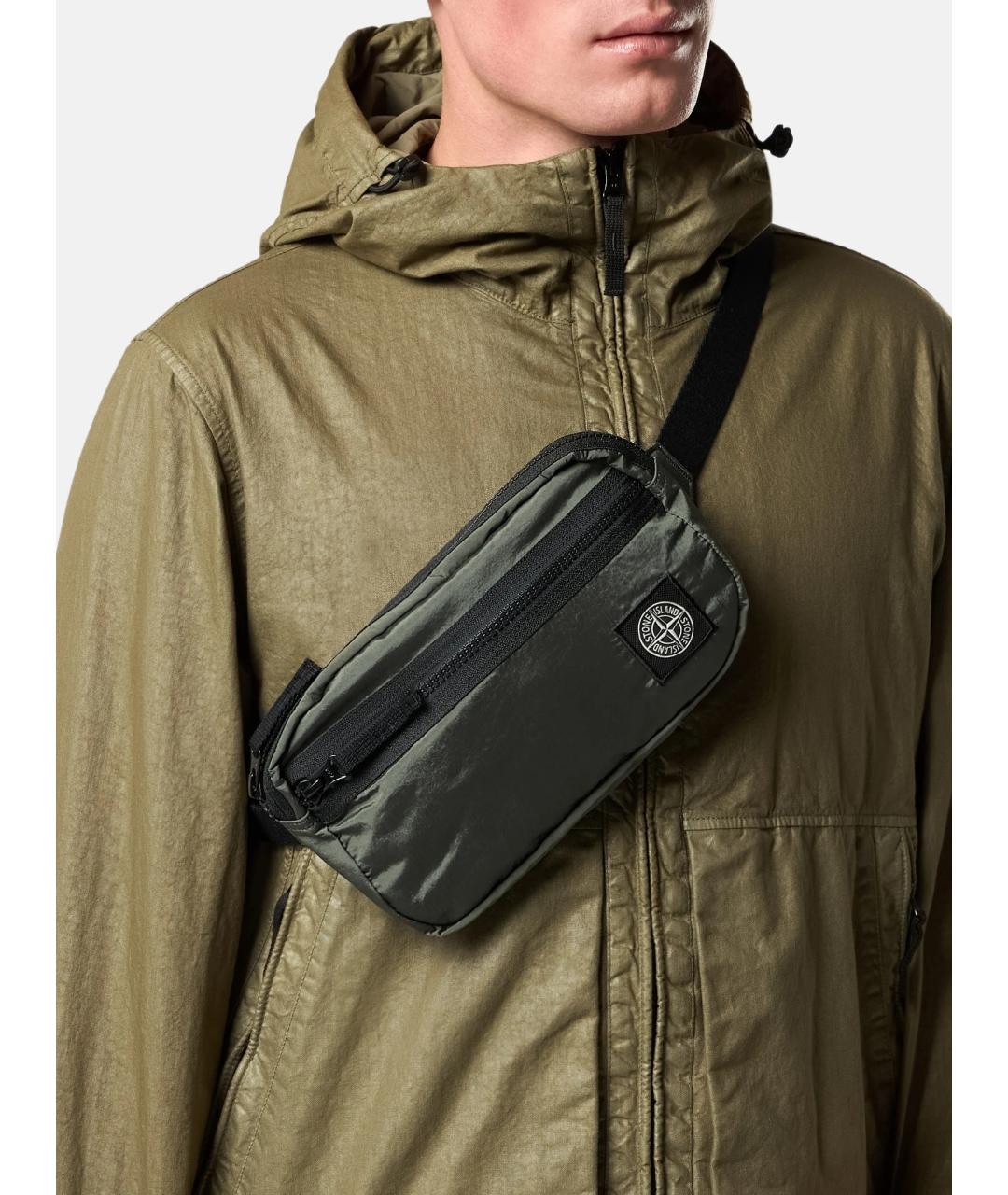 STONE ISLAND Хаки сумка на плечо, фото 2