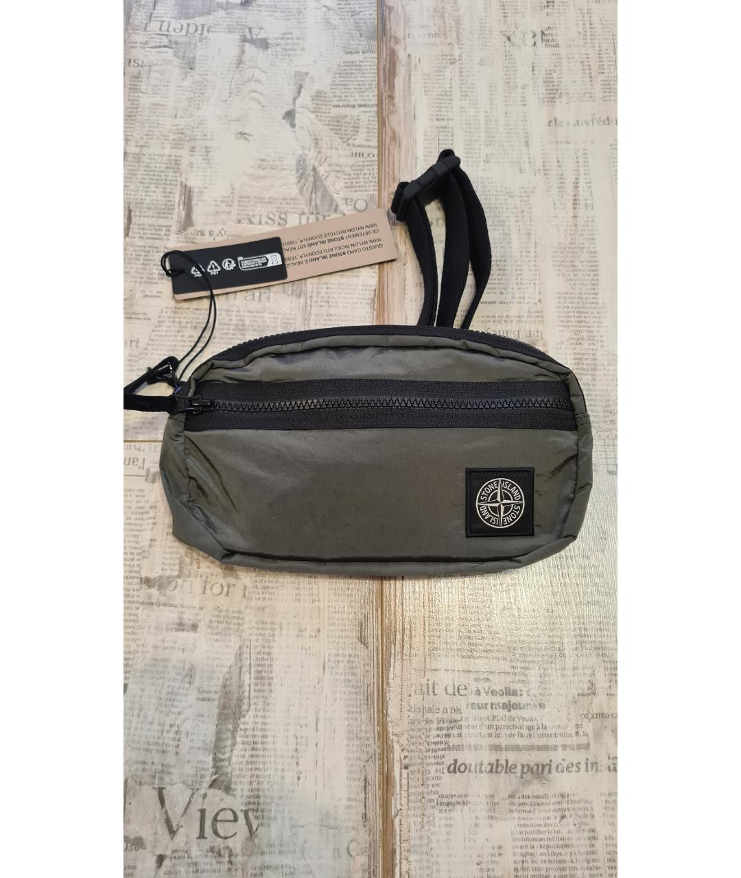 STONE ISLAND Хаки сумка на плечо, фото 4