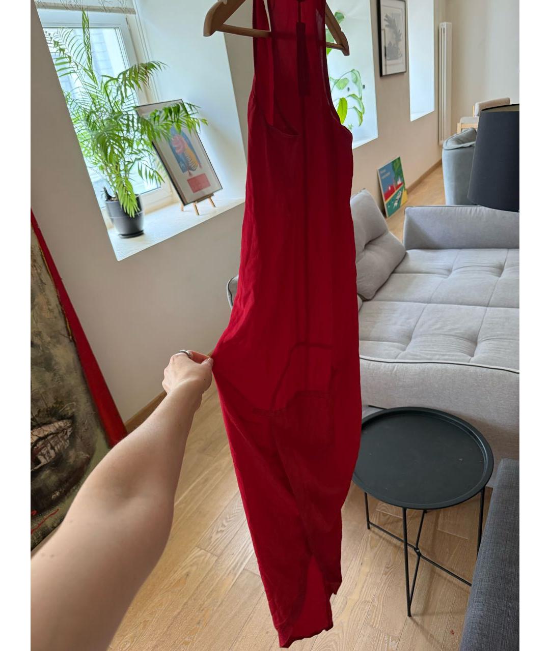 RICK OWENS Бордовое ацетатное коктейльное платье, фото 2