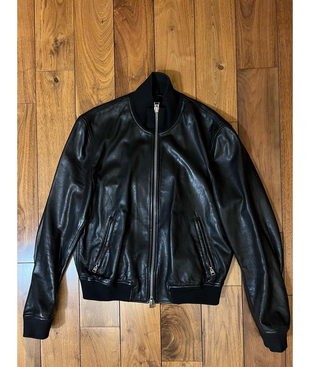 TOM FORD Черная кожаная куртка, фото 5