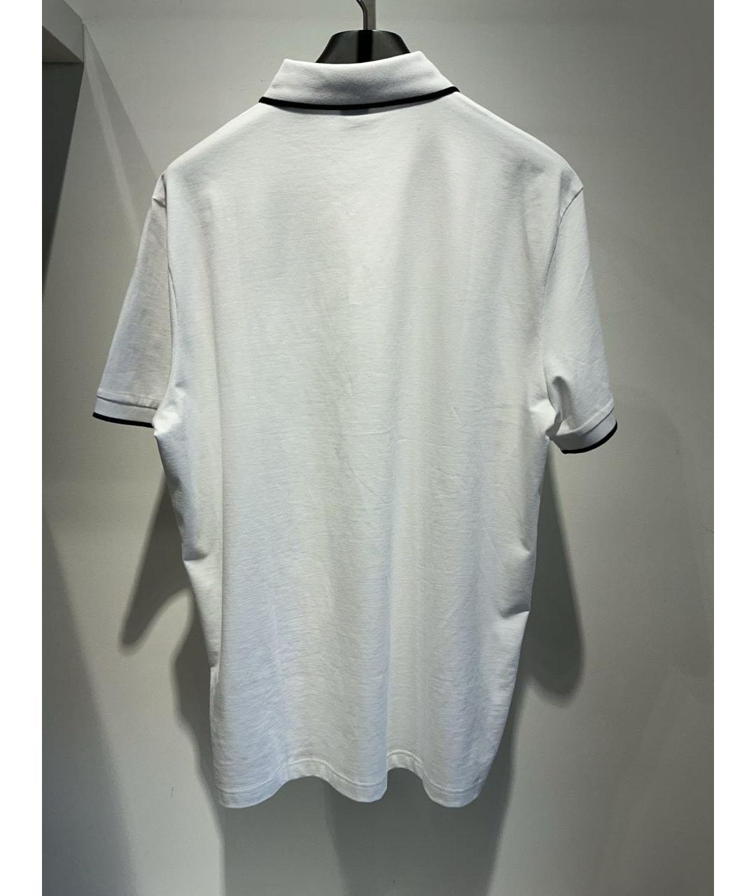 HUGO BOSS Белое хлопковое поло с коротким рукавом, фото 4